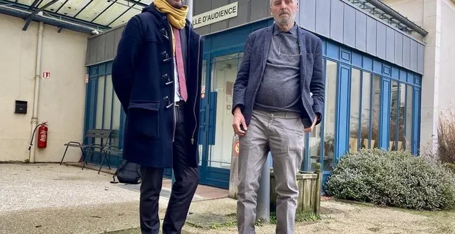 photo  jean cathala (à droite) et son avocat, samuel delalande, devant le tribunal administratif de rennes vendredi 19 septembre 2025.  ©  archives ouest-france 
