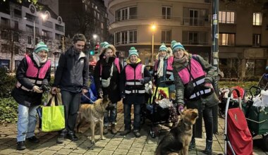 Maraude de Noël auprès des sans-abri et leurs chiens avec les Gamelles pleines à Rennes