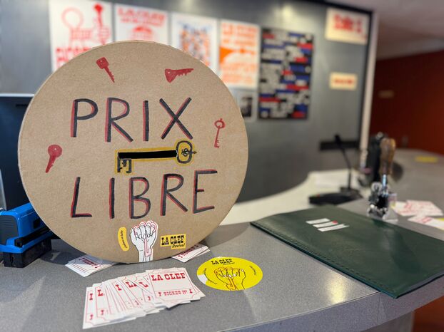 Paris (Ve), ce 16 décembre 2025. Durant la période d'occupation entre 2019 et 2022, le ticket moyen était de 4,40 euros. Au cinéma La Clef, chaque ticket est à prix libre. LP/Paul Abran