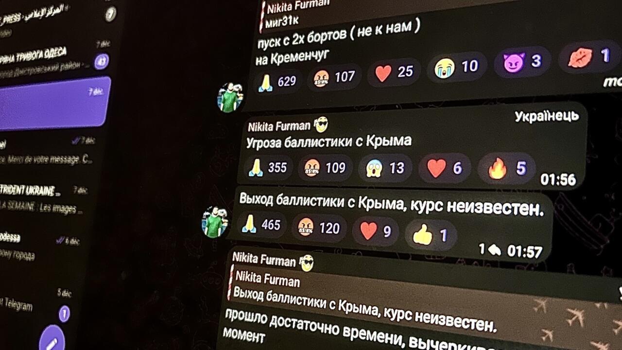 Ukraine: une «météo des drones» sur Telegram, nouvel outil pour prévenir la population d'attaques ciblées - Reportage international