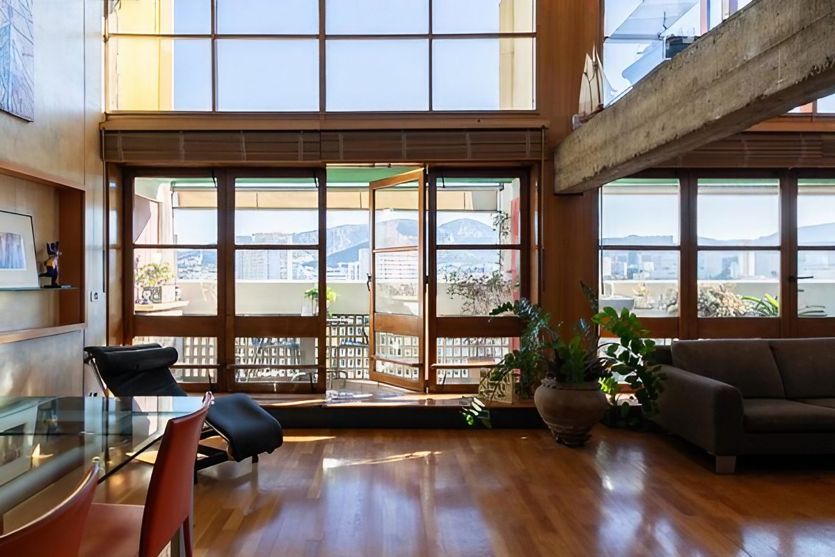 salon décoration contemporaine duplex double La Cité Radieuse Le Corbusier Marseille