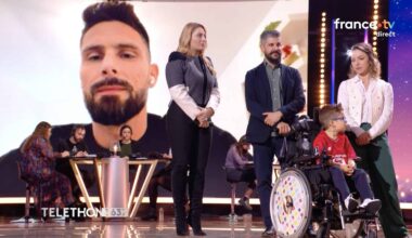 Téléthon 2026, Olivier Giroud victime d'un incident en plein direct, Santa et Nagui désabusés