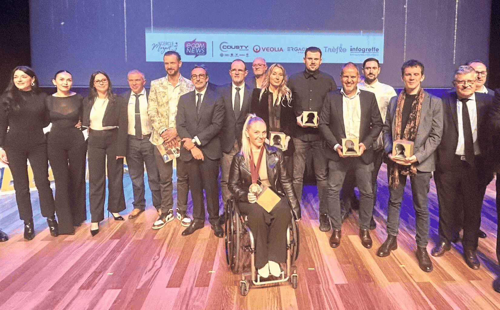 Les lauréats et partenaires des Mozart de la réussite organisé par le Cercle Mozart