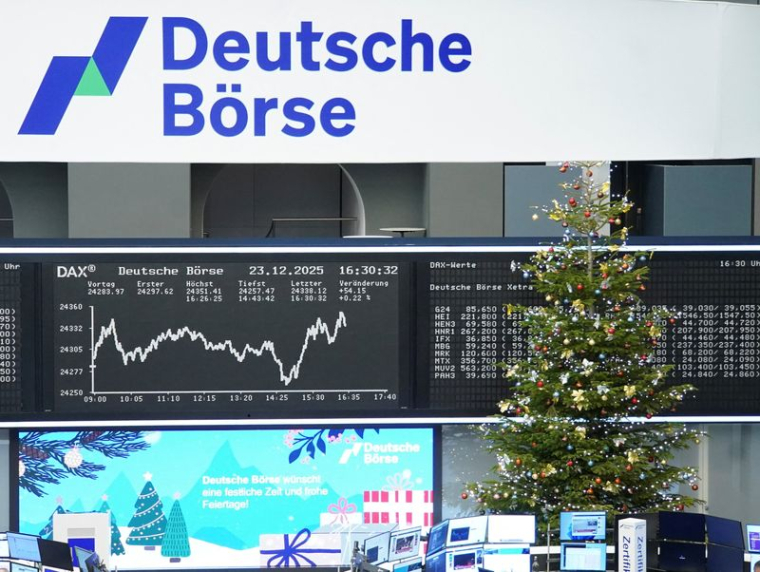 Le graphique de l'indice allemand des prix des actions DAX à la bourse de Francfort