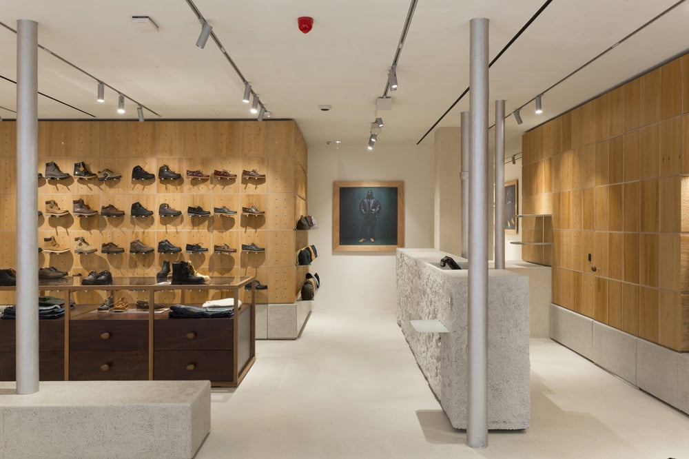 Intérieur de la boutique Timberland