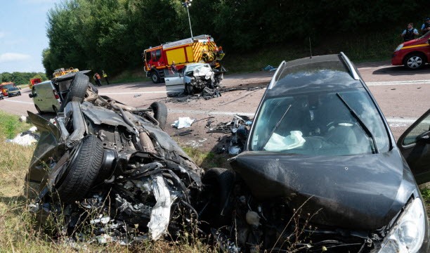 Accident mortel sur la RD 166. Photo Eric Thiebaut