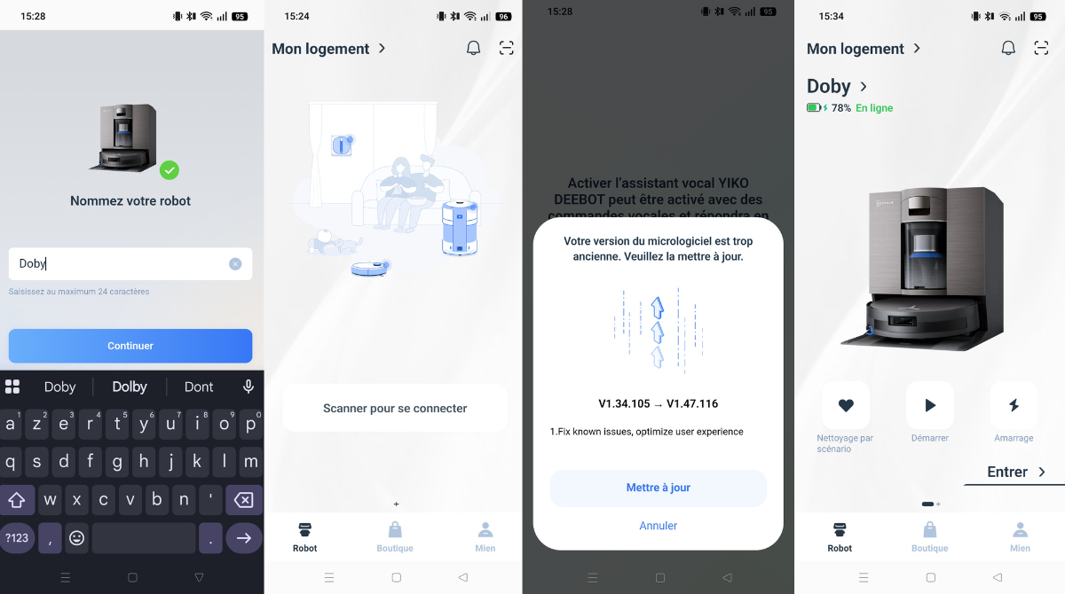 appli ecovacs installation