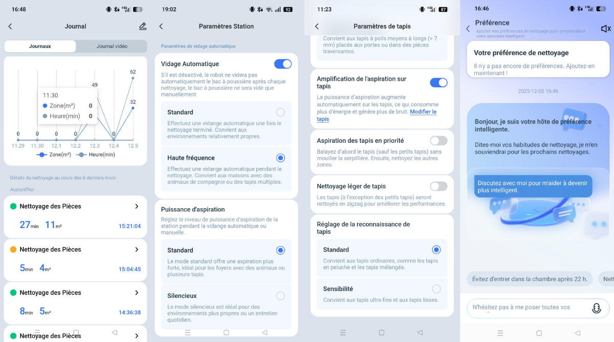 appli ecovacs paramètres généraux
