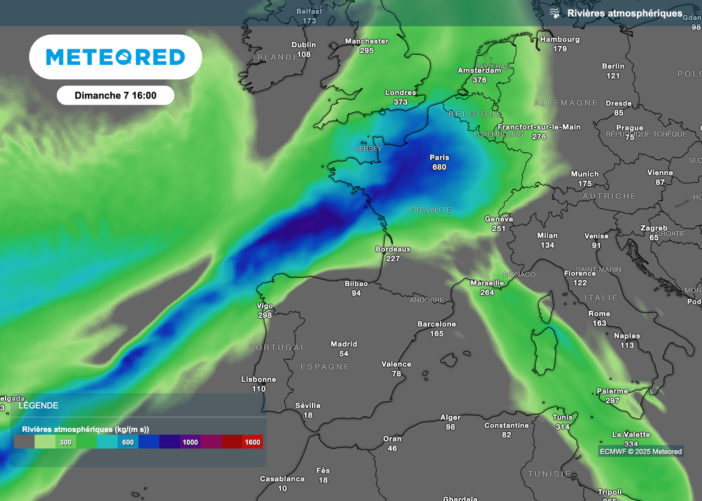 Une rivière atmosphérique attendue ce dimanche au-dessus de l'Île-de-France.
