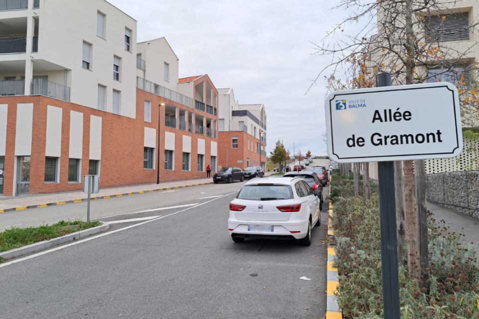 Les allées Gramont, future pénétrante de la ZAC.