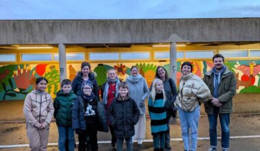 une fresque inspirée d'Odorico réalisée dans une école