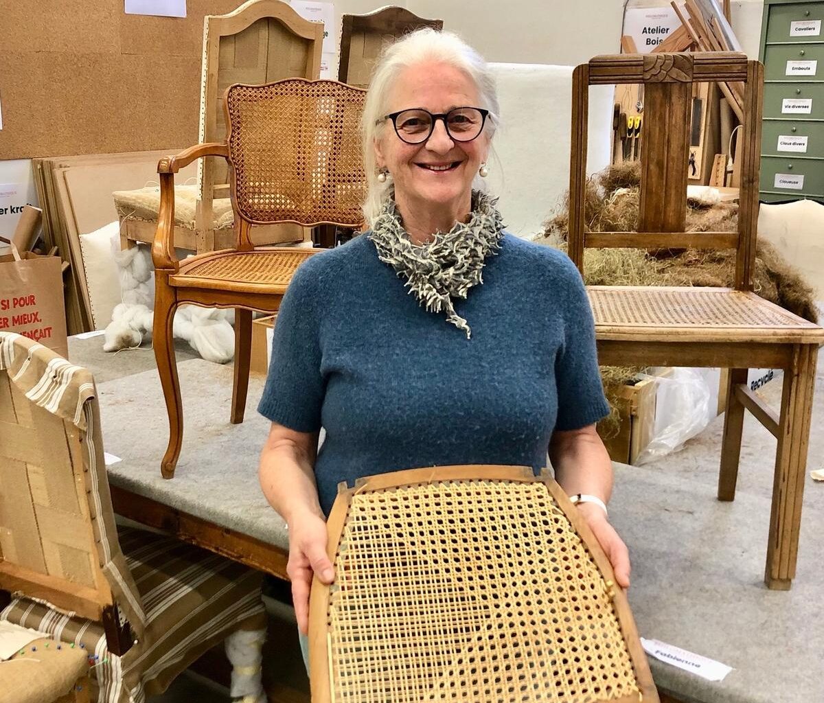 Agnès Marmisse perpétue et transmet l’art difficile et rare du cannage