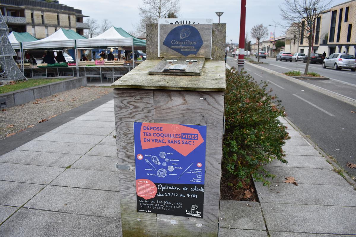 des conteneurs mis en place pour donner une seconde vie aux coquilles des fêtes