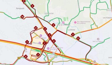 La circulation est complètement saturée dans le secteur de la Valentine à Marseille en ce mercredi