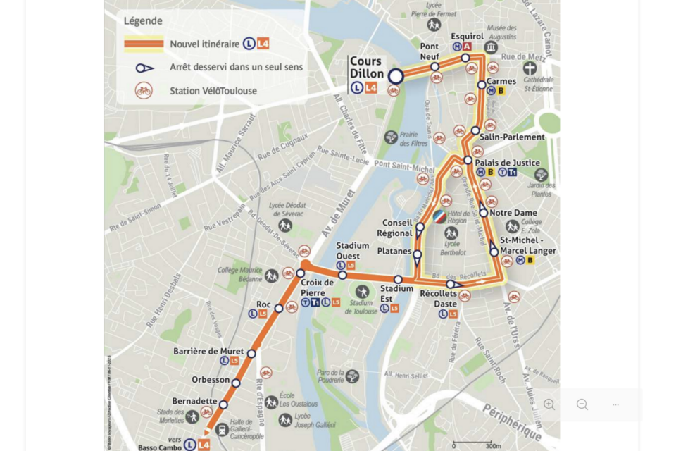 Le tout nouveau tracé du L4.