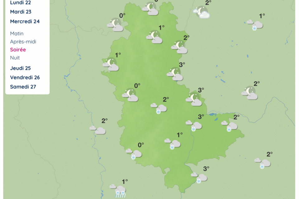 De la neige est prévue dans certains secteurs le 24 décembre.