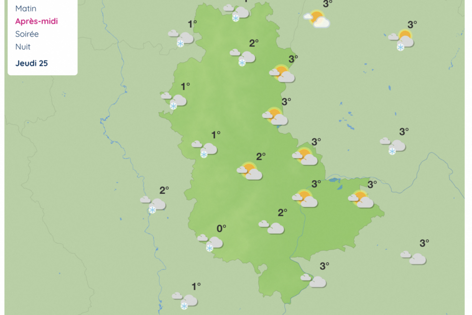 Les premières chutes de neige annoncées pour le 24 décembre dans l'après-midi, dans le Rhône.