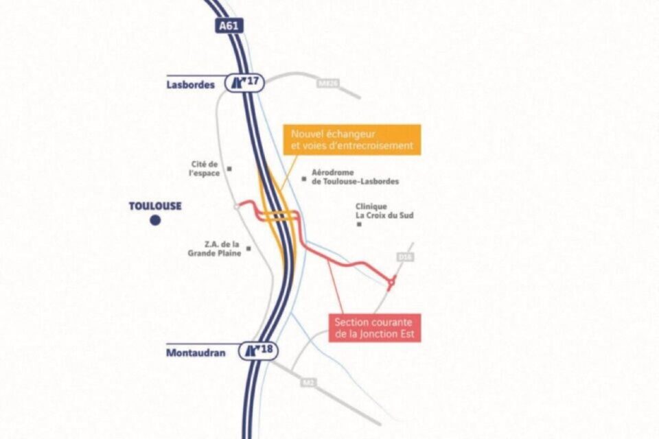 Le nouvel échangeur prévu sur le périphérique de Toulouse sera positionné en face de la Cité de l’Espace et de la clinique Capio La Croix du Sud.
