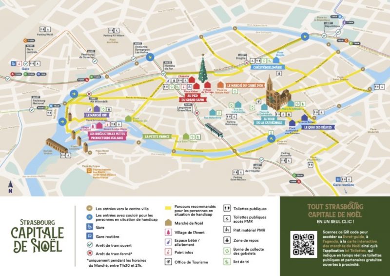 Carte handicap marché de Noël