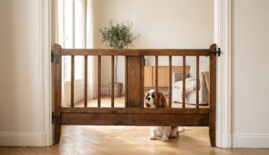 Cette astuce récup transforme ce vieux meuble de chambre en barrière pour chien élégante que les magasins n’offrent pas