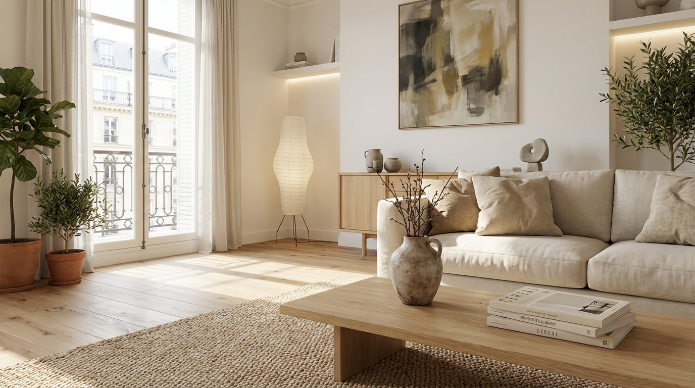 Cette décoratrice Decorilla qui cartonne avec ses intérieurs wabi-sabi révèle le détail qui change tout au salon