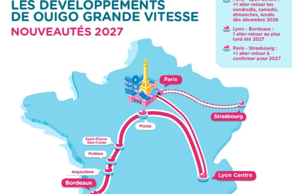 Une troisième liaison Ouigo entre Paris et Strasbourg est à confirmer.