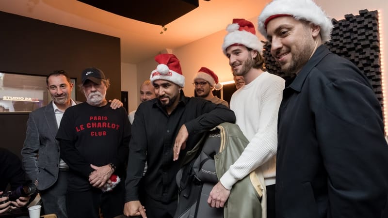 Dimitri Payet, Olivier Marchal et Levon Khozian ont été réunis par Loïc Guer pour une reprise de "Petit Papa Noël" en faveur d'une association qui oeuvre pour les enfants touchés par une pathologie lourde.