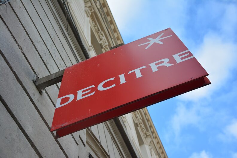 L'enseigne Decitre à Lyon