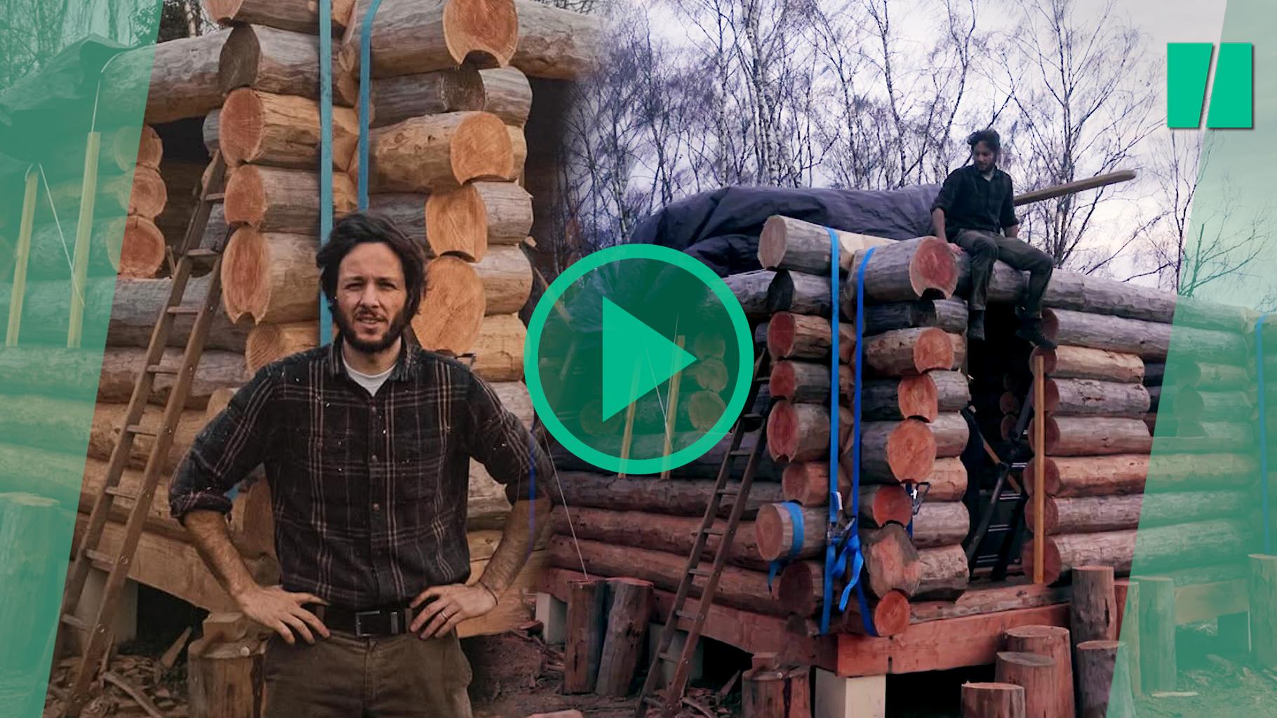 Vianney n’a fini que la première étape de sa cabane, après six mois seul en forêt
