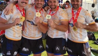 quatre joueurs de Gourdon remportent un tournoi à Dubaï avec les Blue Black 7's