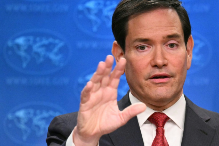 Le chef de la diplomatie américaine Marco Rubio s'exprime au cours d'une conférence de fin d'année à Washington, le 19 décembre 2025 ( AFP / Mandel NGAN )