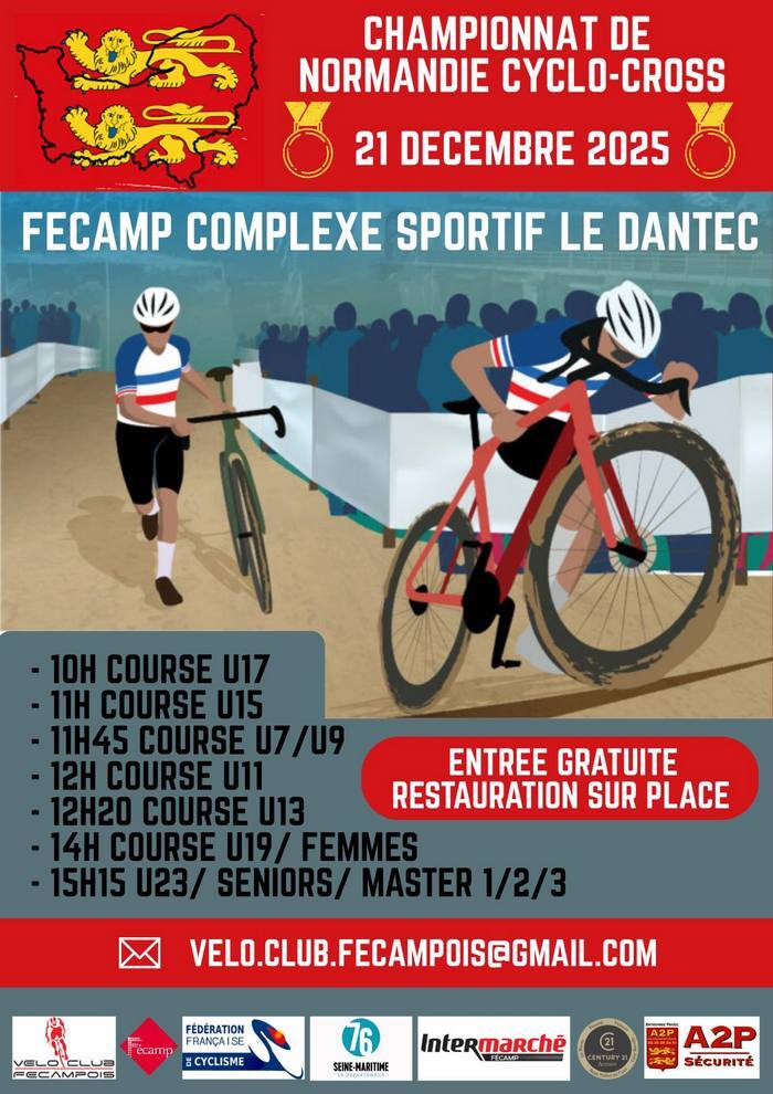 Fécamp 21 décembre 2025 infos de cyclo-cross