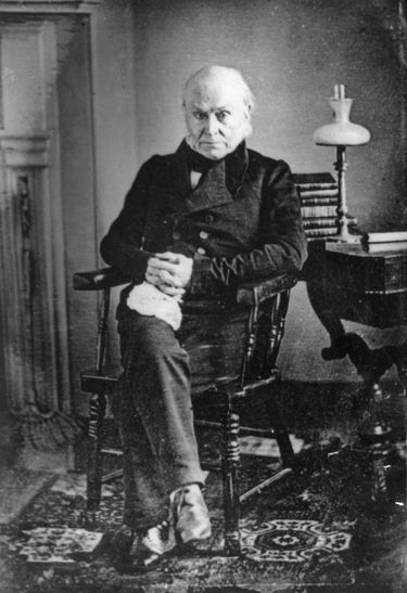 Le 6e président américain, John Quincy Adams, 76 ans, à New York en 1843, quatre ans après l’invention du daguerréotype. Il a quitté la Maison-Blanche en 1829.