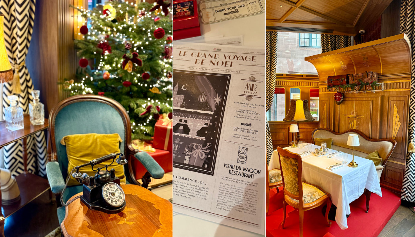 l’hôtel Maison Rouge se transforme en « train de l'Orient Express » pour les fêtes