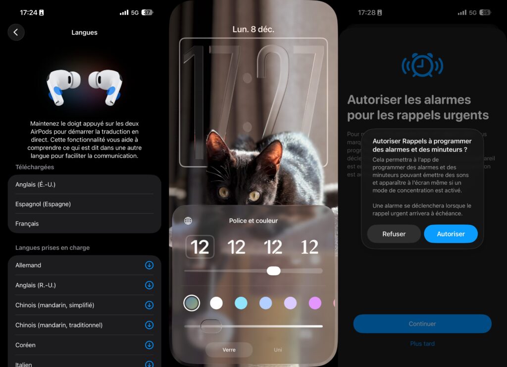 Trois nouvelles fonctions iOS 26.2.
