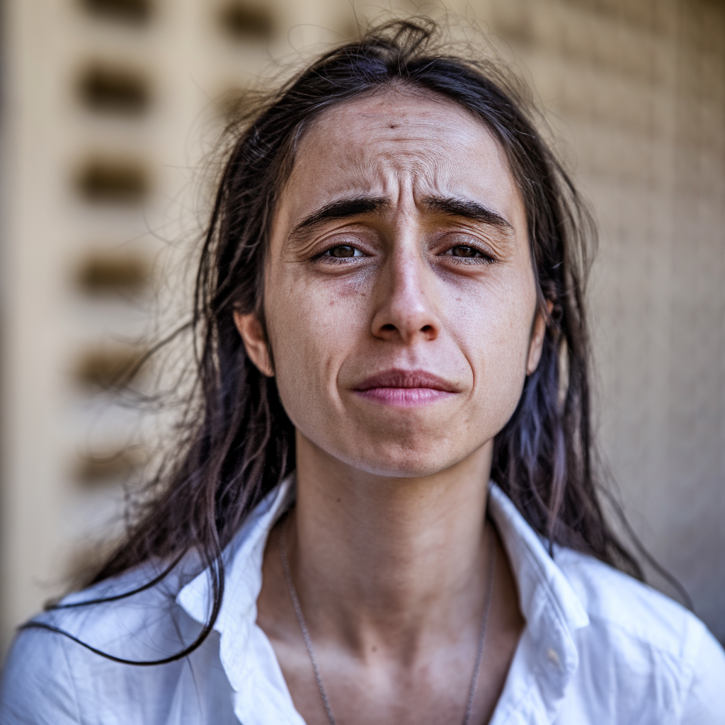 Visage d'une femme montrant des signes subtils de maladie