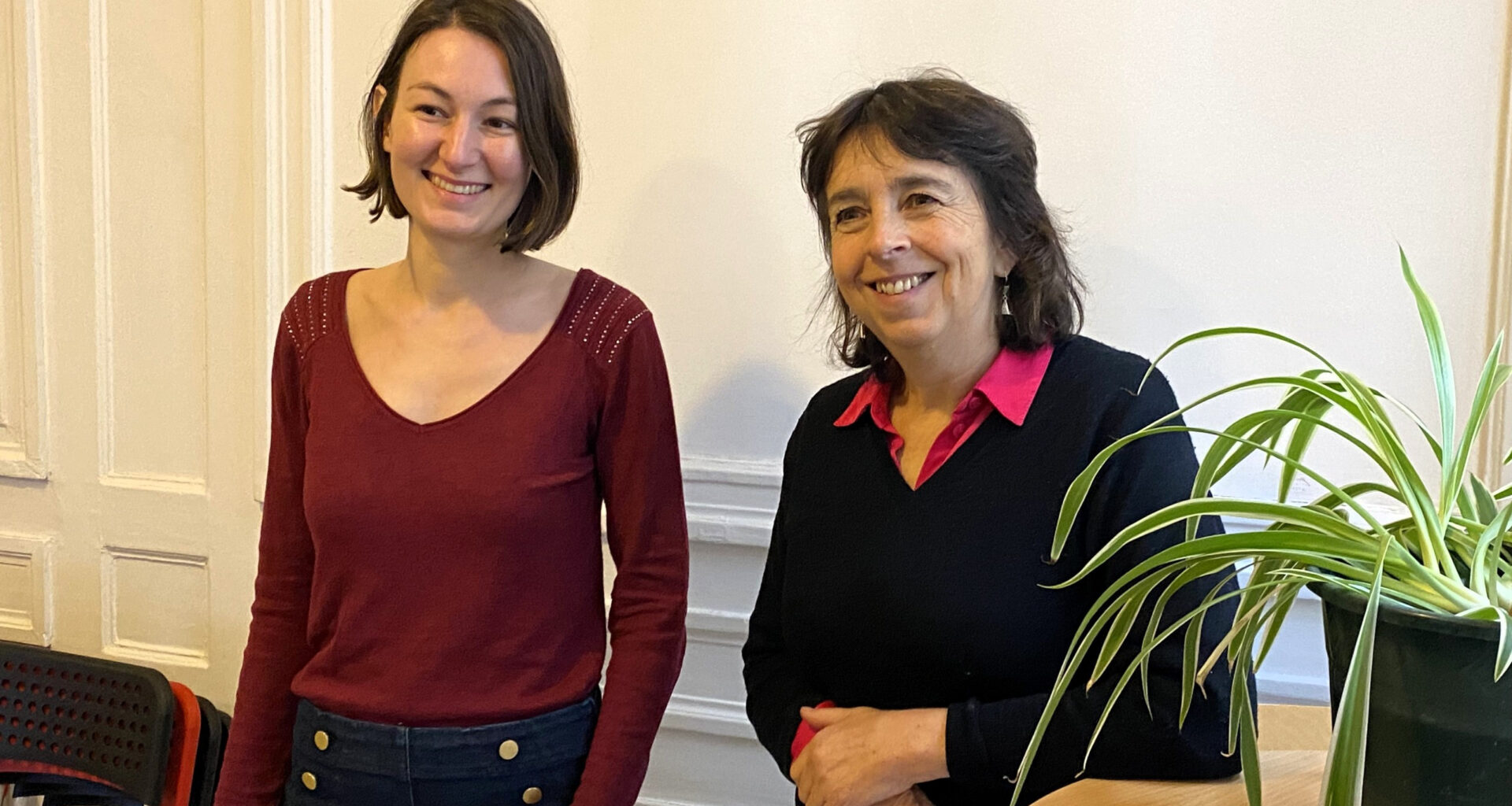 © Jacques Donnay - Candice Béjuit, directrice et relation grands donateurs de l'association Entrepreneurs du monde et Armelle Renaudin, co-fondatrice de l'association.