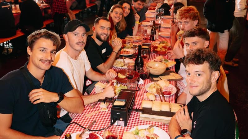 La raclette au Chalet des Amis.