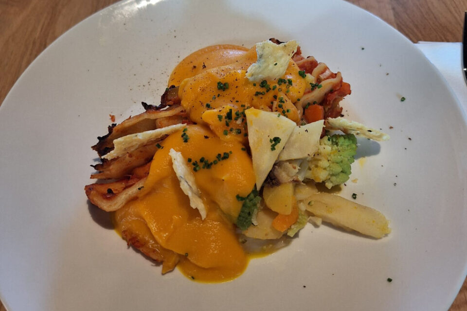 En plat, j'ai pris des lasagnes aux légumes.