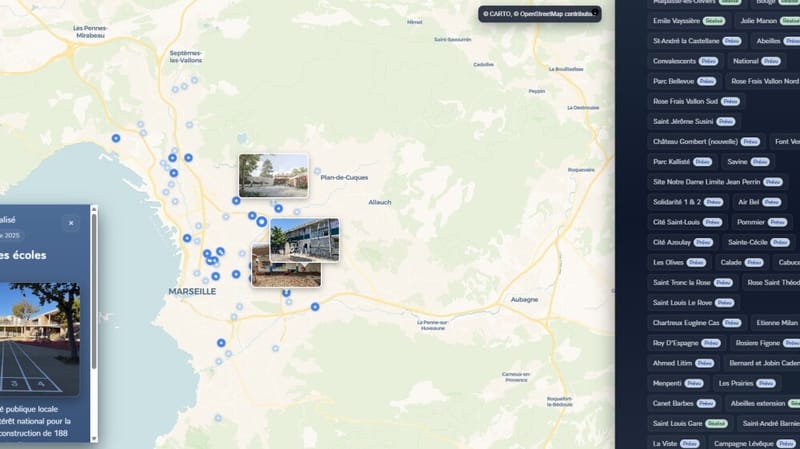 Le site mis en ligne par l'Elysée propose d'explorer huit thématiques sur lesquelles se déploie le projet Marseille en grand.