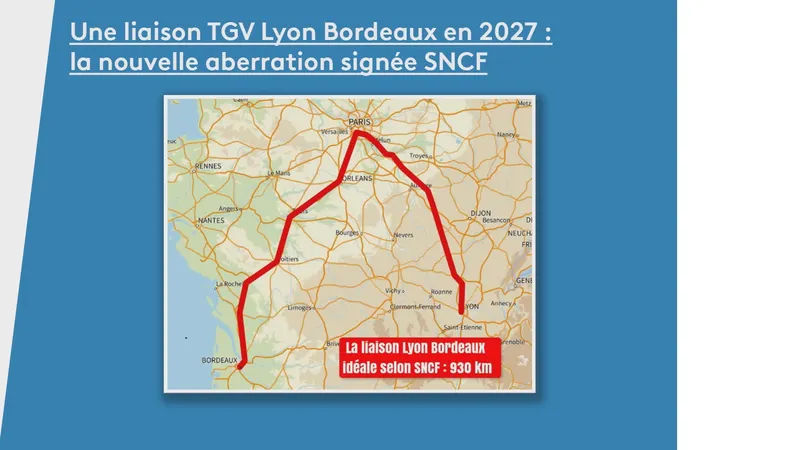 Le futur tracé de la ligne TGV entre Bordeaux et Lyon doit passer par Paris, Tours et Poitiers : une "aberration" selon le collectif et de nombreux élus.
