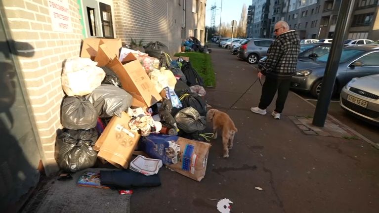 Les déchets s'accumulent dans les rues de Lille et de ses alentours - TF1