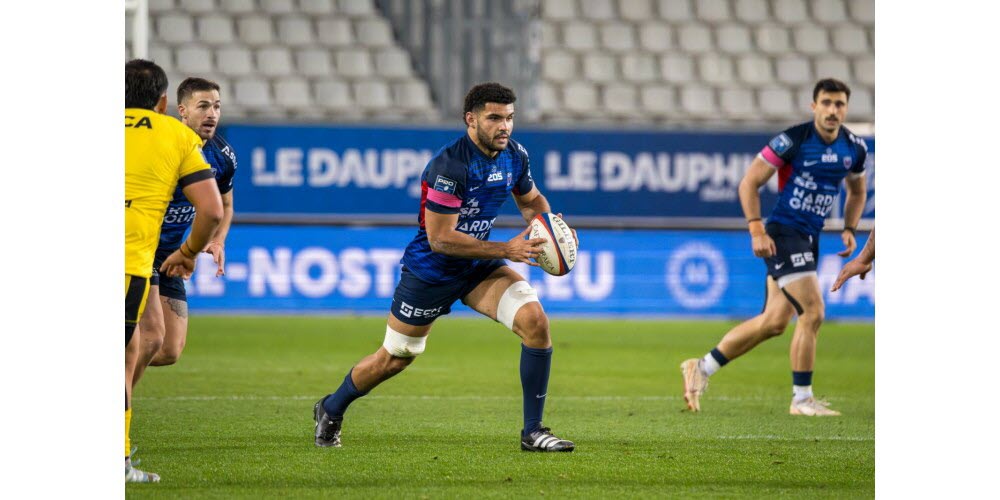 Mathis Baret (3e ligne centre, 20 ans) : international -20 ans, révélation du début de saison 2025-2026 et cinquième temps de jeu de la phase aller au FCG. Photo Le DL / Karine Valentin