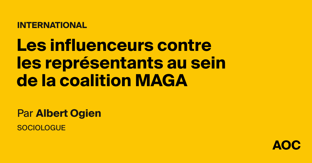 Les influenceurs contre les représentants au sein de la coalition MAGA