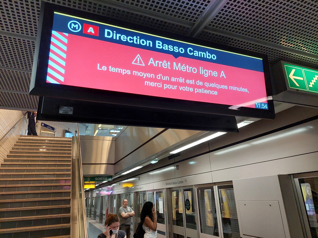 la ligne A du métro partiellement à l'arrêt, les stations non desservies
