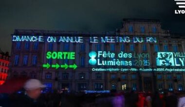 qui est à l'origine des messages anti-police et anti-RN diffusés place des Terreaux ?