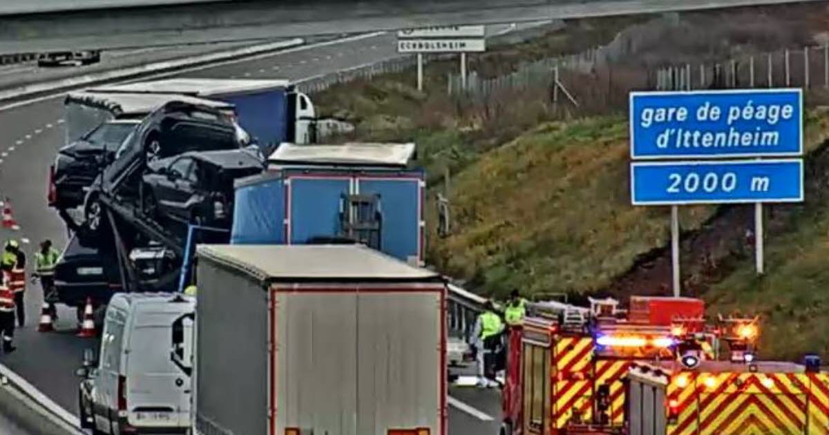 cinq poids lourds impliqués, deux blessés graves