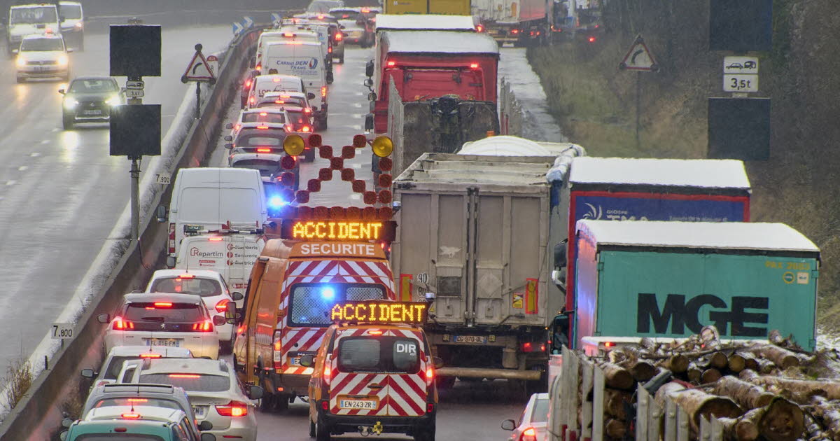 Meurthe-et-Moselle. Huit véhicules impliqués dans un accident sur l’autoroute A33 à Laxou