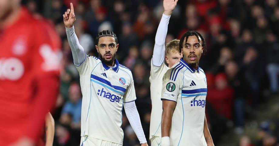 le trio gagnant du Racing Club de Strasbourg à Aberdeen