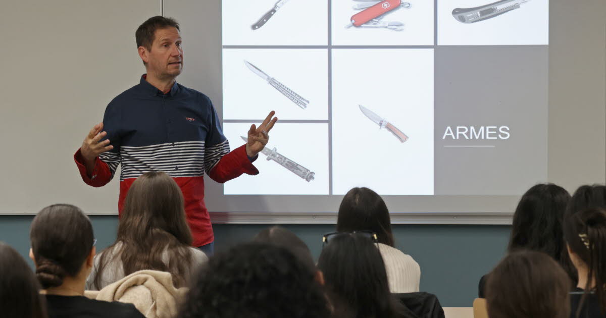 face aux dangers des armes blanches, la police intervient auprès des lycéens